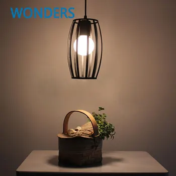 

Retro Vintage Pendant Light Industrial Classical Loft Lamps Bar Cafe Living Room Restaurant Wrought Iron Pendant Cages Lamp