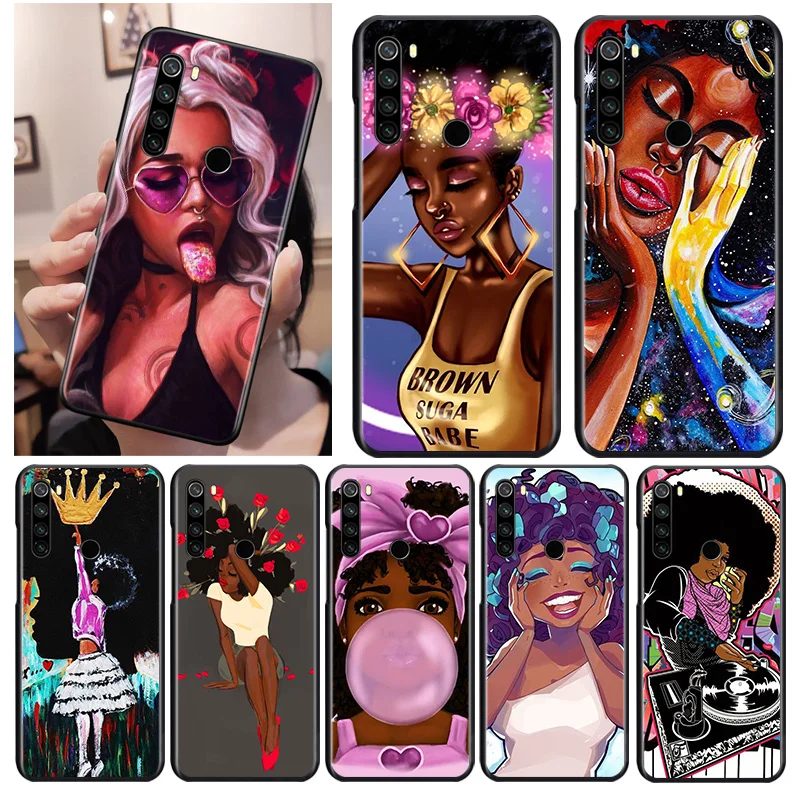 

2bunz Melanin Poppin Aba Black Cover For Xiaomi Redmi Note 9 9S 8T 8 7 6 5A 5 4X 4 Pro Max Soft Phone Case