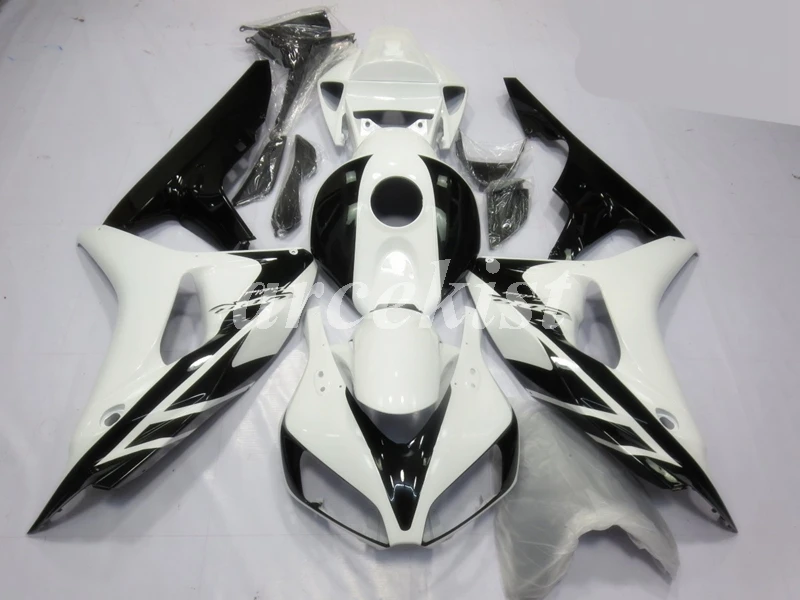 Топ литья под давлением ABS Обтекатели комплект подходит для CBR1000RR 2006 2007 06 07 1000 RR CBR1000 Кузов Набор красный черный серый - Цвет: black white