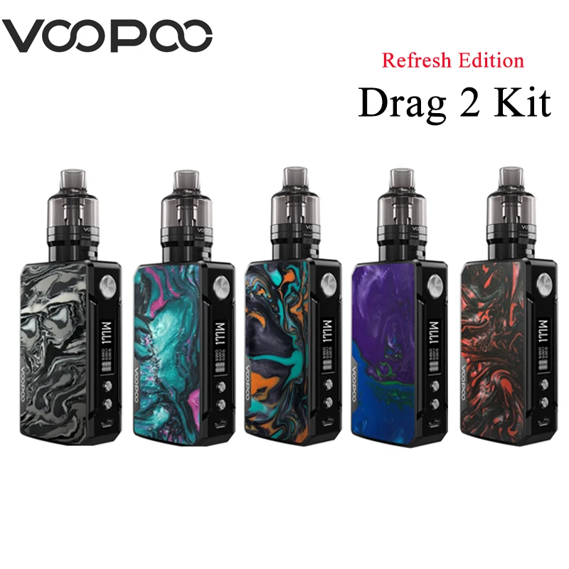 Оригинальный комплект VOOPOO Drag 2 обновленная версия 177 Вт бокс-мод с баком PnP Pod 4 5 мл