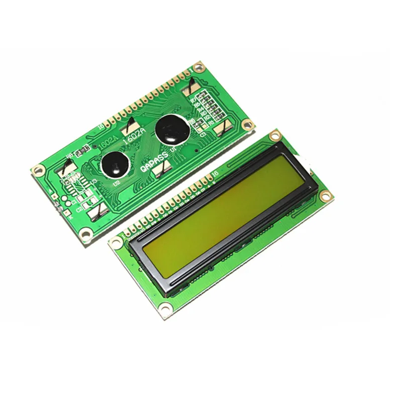 Carattere Giallo Verde Dello Schermo 1602 Lcd1602A Lcd-1602-5V 5V Dello Schermo Lcd Con La Lampadina