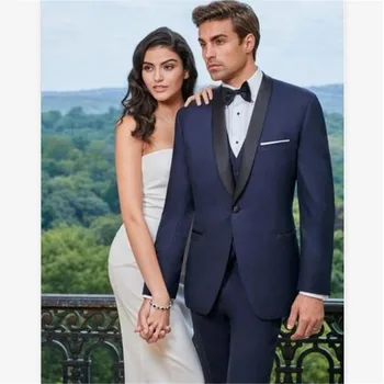 

New Classic Men’s Suit Smolking Noivo Terno Slim Fit Easculino Evening Suits For Men Groom Wedding formal Latest Coat Pant Luxur