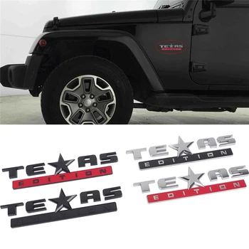 

1pc 3D Texas Edition Logo Emblem Car Rear Trunk Body Sticker Badge for Jeep Wrangler Liberty Renegade Grand Cherokee Car Styling