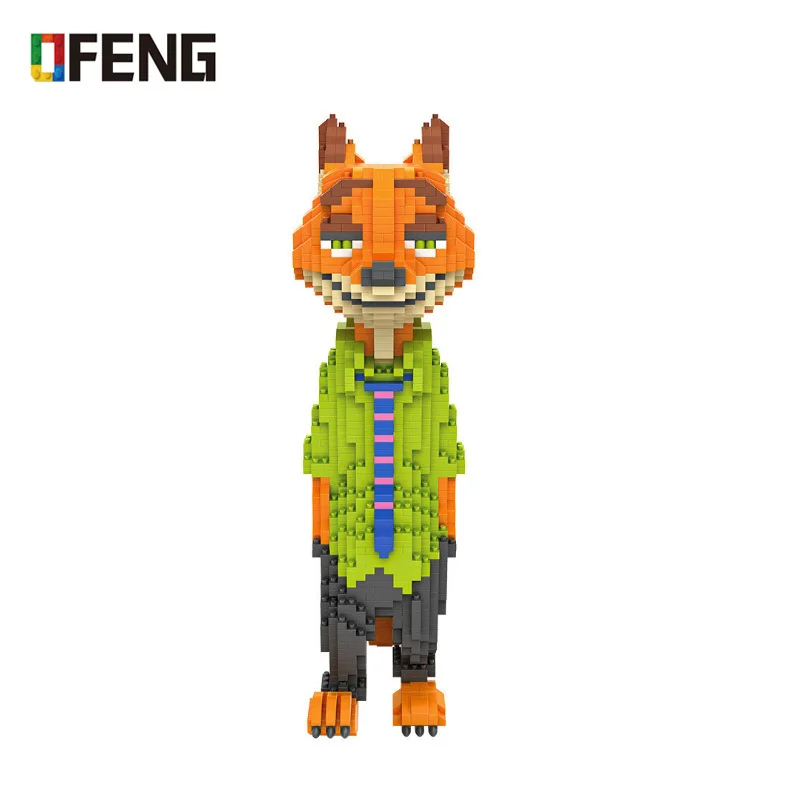 

LOZ Diamond Blocks Animals Assembly Action Figure Set Fox Educational Toys for Children Nick Cartoon Building Blocks Bricks Diy