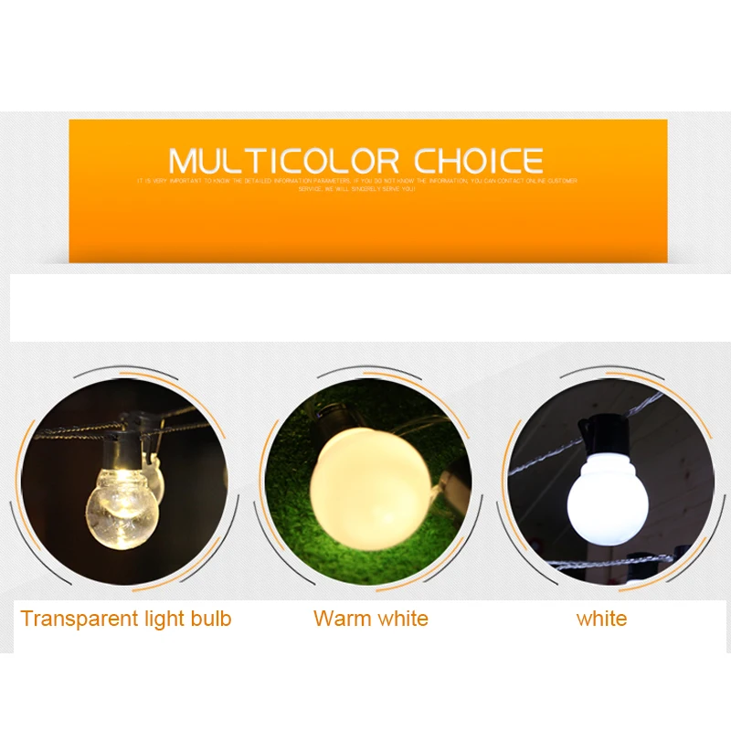 Outdoor String Edison LED Bulb IP44 Transparent Colorful Romantic Atmosphere Holidays Decorative