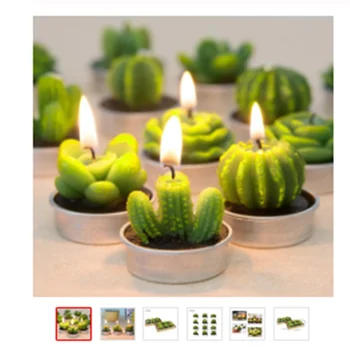 

12pcs gwyneth paltrow candle goop candleCreative Confession Simulation Succulent Cactus Candle Home Decor Candle