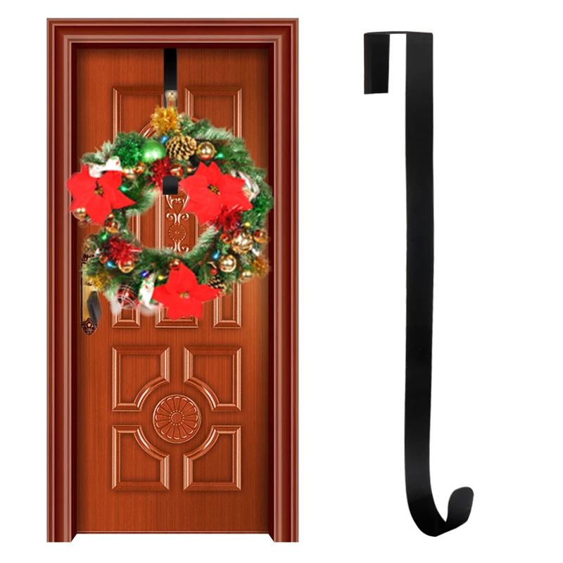 

Christmas Wreath Door Hanger Secure Strong Metal Hook Xmas Garland Holder for Party AC889