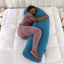 Oreiller de grossesse, oreiller multifonctionnel pour tout le corps, Long, doux, pour maternité, pour dormir 