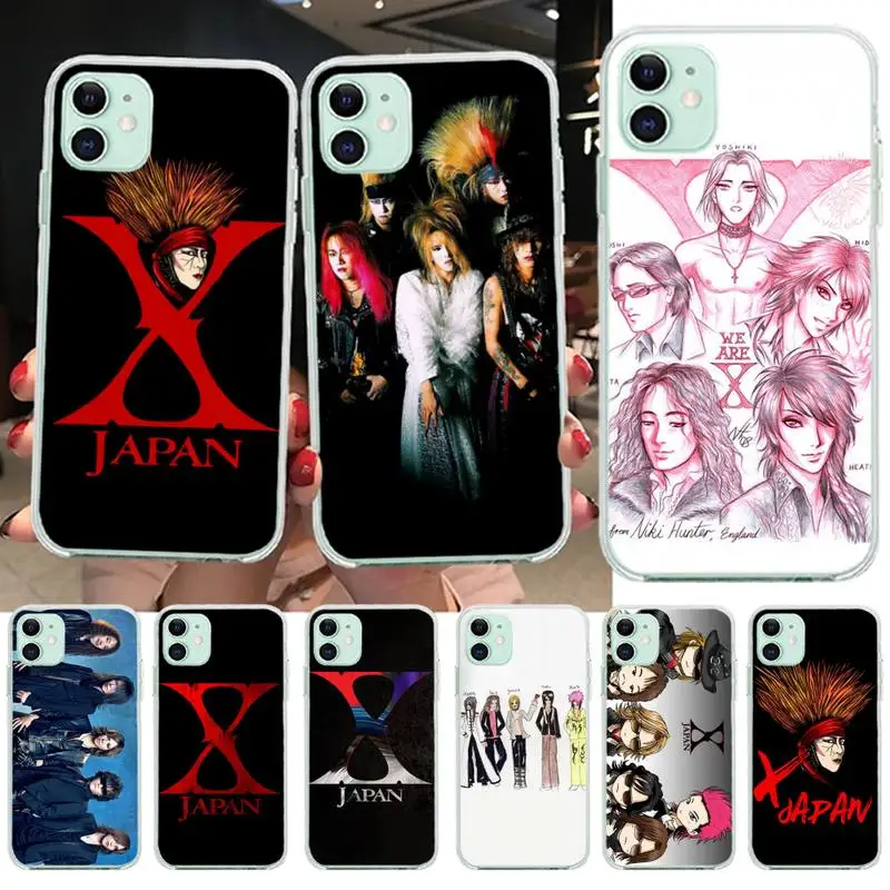 NBDRUICAI тяжелый металлический ремешок X Japan Bling Cute Phone Case для iPhone 11 pro XS MAX 8 7 6 6S Plus 5S SE XR