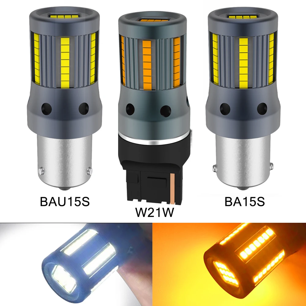Светодиодный Canbus T20 W21W 1156 BA15S BAU15S светодиодный автомобильный сигнал поворота