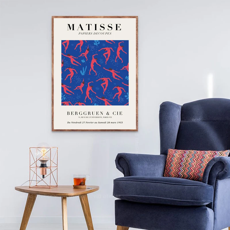 Henri-Matisse-Abstract-Art-Painting-Prints-Red-Blue-Cutouts-Collage-Figures-Artwork-Poster-Canvas-Picture-Gallery (2)