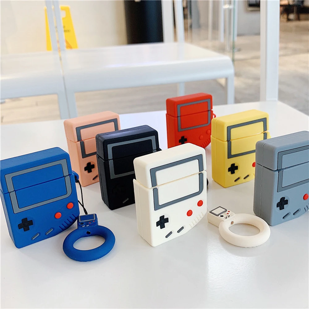 Роскошные Милые 3D gameboy Силиконовые серьги Bluetooth беспроводные наушники чехол для Apple AirPods 1 2 сумка для наушников