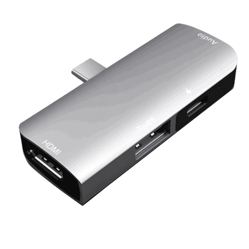 4 в 1 Тип C к HDMI PD док-станция PD Быстрая зарядка 4K HDMI аудио интерфейс-SCL