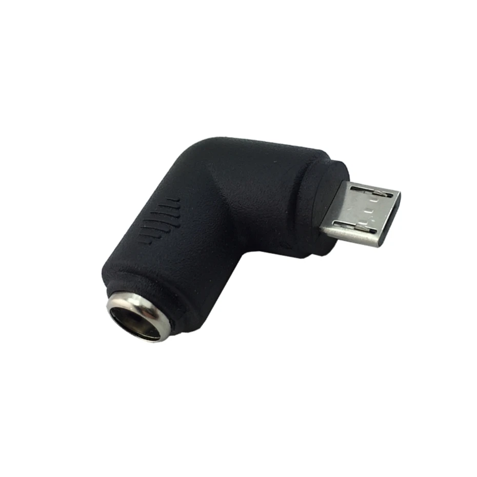 DC 5,5x2,1 мм разъем для Micro USB B 5P правый угол Мужской адаптер питания Разъем 90 градусов для samsung Xiaomi телефонов и других