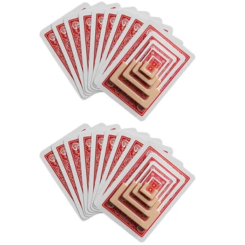 

2 Pcs Shrinking Card Magic Durable Fun Magic Playing Cards for Stage Performace