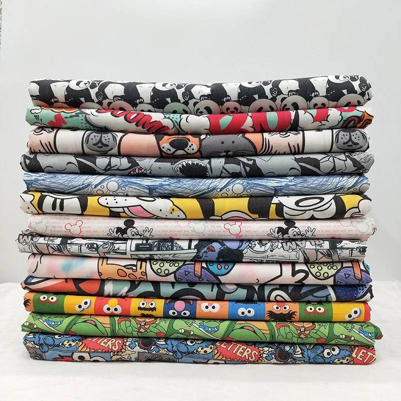 

50cm*145cm Cartoon Printed Cotton Fabrics For DIY Sewing Textile Tecido Tissue Patchwork Bedding Quilting DMCT