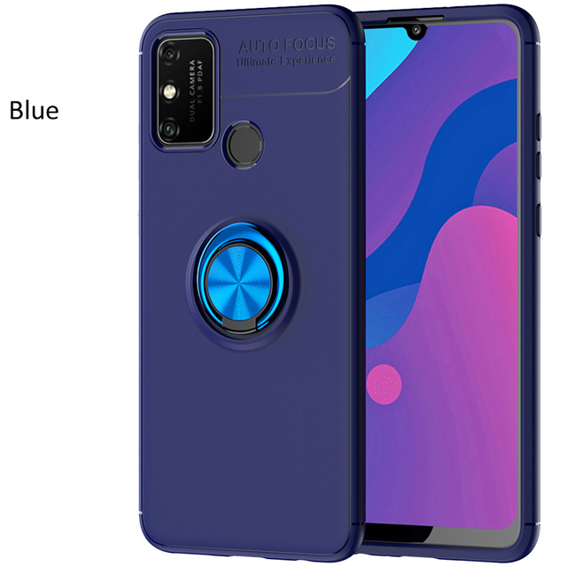 Shockproof Case For Realme 7i 7 Pro C17 C15 C12 Q2 Pro Q2i Soft Silicone Magnetic Ring Phone back cover for Realme V5 V3