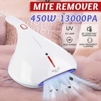 

450W CM800 Mites Vacuum Cleaner Handheld Light And Heat Shock UV Lamp Remove Mites Remover Strong Suction Cleaner