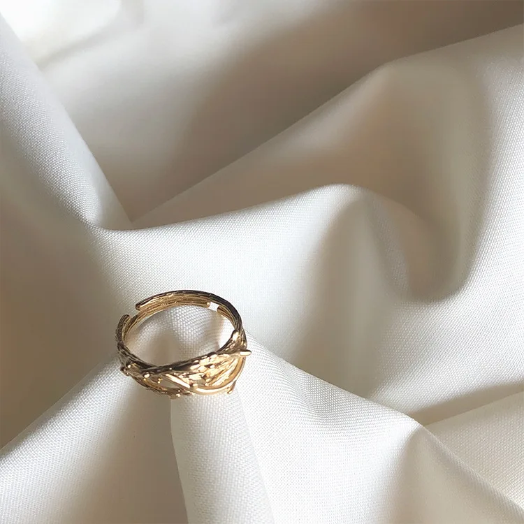 Шикарные золотые геометрические круглые витые лесные кольца в виде веток для женщин винтажное Помолвочное кольцо минималистичные модные украшения для пальцев
