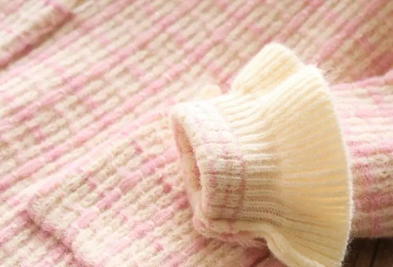 11.4th Size 110-150cm Girls' knitting dress Long sleeve fashion children's dress Autumn Winter New Arrival