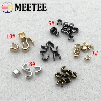 

Meetee 20pcs Brass U Style Zipper Stopper Non-slip for 3# 5# 8# 10# Metal Nylon Resin Zippers Repair Crafts Accessory ZA212