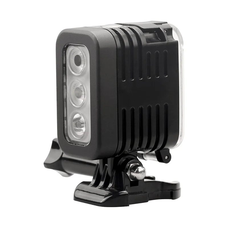 

For GoPro Hero 6 Hero 5 4 Diving LED Light Flash Lamp 30M Waterproof Dual head Base tripod adapter fill-in light for Motion DSLR