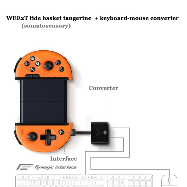 Flydigi wee 2T с клавиатурой мыши конвейер Pubg контроллер мобильная игра датчик движения геймпад - Цвет: Package 2