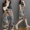 Closeout Oversize Jumpsuit Cool Printed High-Waist Denim New Wide Leg-Pants M-XXL Loose 4001308592157