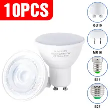 

10PCS GU10 LED Bulb 220V Spotlight E27 Lamp MR16 Spotlight E14 Corn Lamp 5W 7W Lampara Led GU5.3 Bombilla Foco For Home Lighting