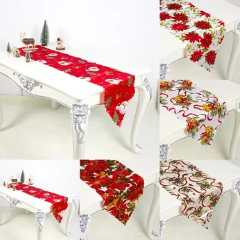 

Christmas Cotton Linen Tablecloth Table Flag Desktop Decoration Christmas Decorations For Home boże narodzenie navidad рождество