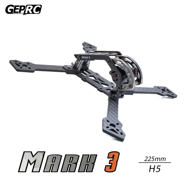 $44.38  GEPRC Mark3 H5 225mm / H6 250mm Carbon Fiber Frame Kit for Freestyle FPV RC Drone Parts