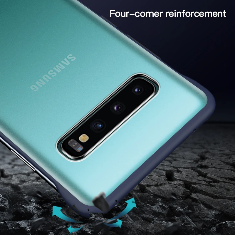 Ультратонкий Бескаркасный матовый чехол для телефона samsung Galaxy S10 e 5G Plus A 20 30 40 50 60 70 с кольцом веревка Чехол Coque Funda