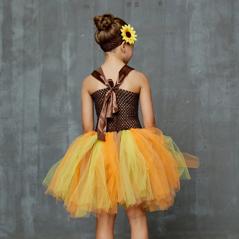 Fairy Sunflower Tutu Dress with Crochet Unilovers
