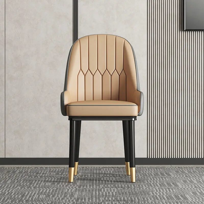 Living Room Furniture Design Armchairs Nordic Luxury Chair Metal Leather Material Dining Room Chairs Leisure Computer Stool