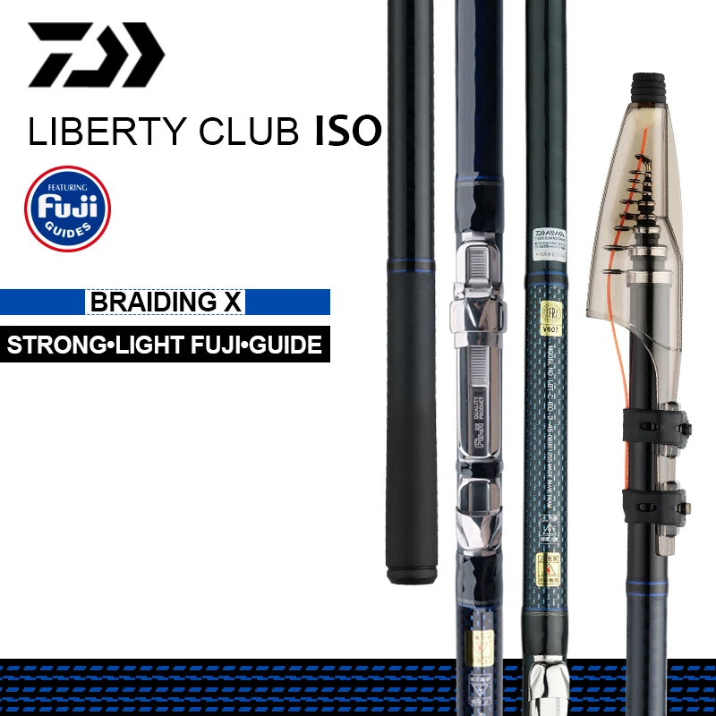 Рыболовная удочка Daiwa LIBERTY CLUB ISO 3 9 м/4 5 м/5 м FUJI направляющие кольца для fuji