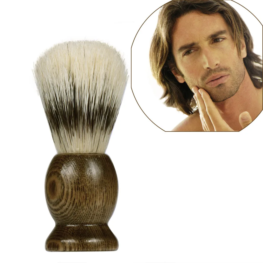 Men's Shaving Brush with Wooden Handle Professional Pure Hair Shaving