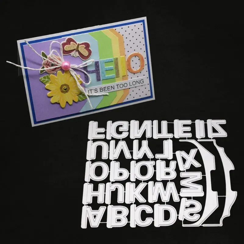 26 букв металла прорезной трафарет для окраски DIY Скрапбукинг штамп для альбомов тиснение бумаги ремесла Декор