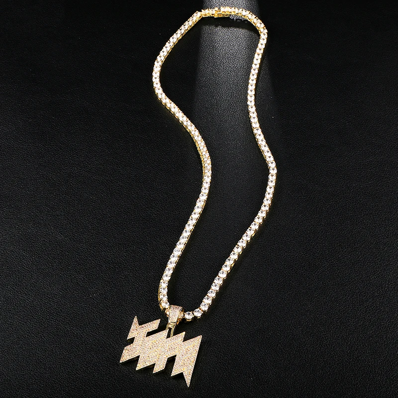 US7 Bling Iced Out JEFE кулон и ожерелье микро проложили CZ Ожерелье для мужчин хип-хоп ювелирные изделия