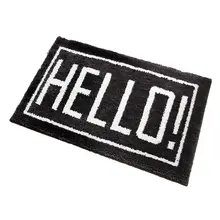 Креативный флокирующий коврик для ног отпечаток лапы кошки рисунок «Hello» коврики для ковров домашняя замша спальня кухня длинная полоса нескользящий абсорбирующий коврик