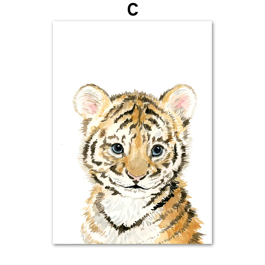 Elephant-Zebra-Fox-Rabbit-Bear-Owl-Giraffe-Wall-Art-Canvas-Painting-Nordic-Posters-And-Prints-Wall (2)