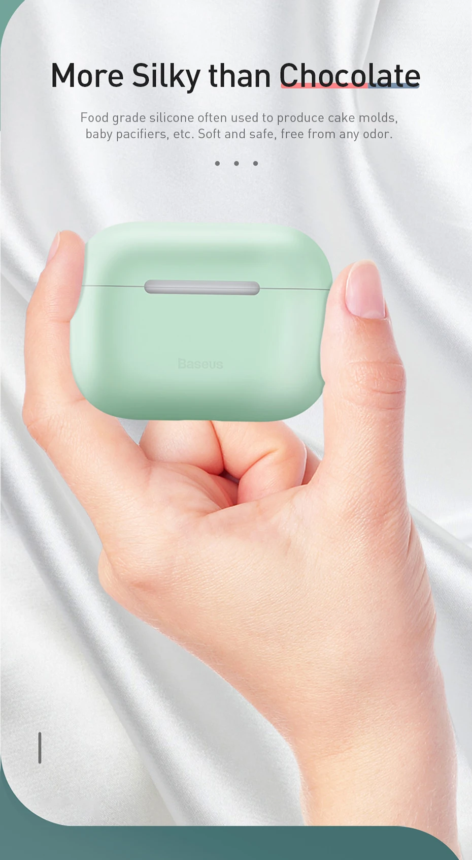Baseus силиконовый чехол для airPods Pro, защитный чехол для Apple, беспроводные Bluetooth наушники, роскошный популярный черный