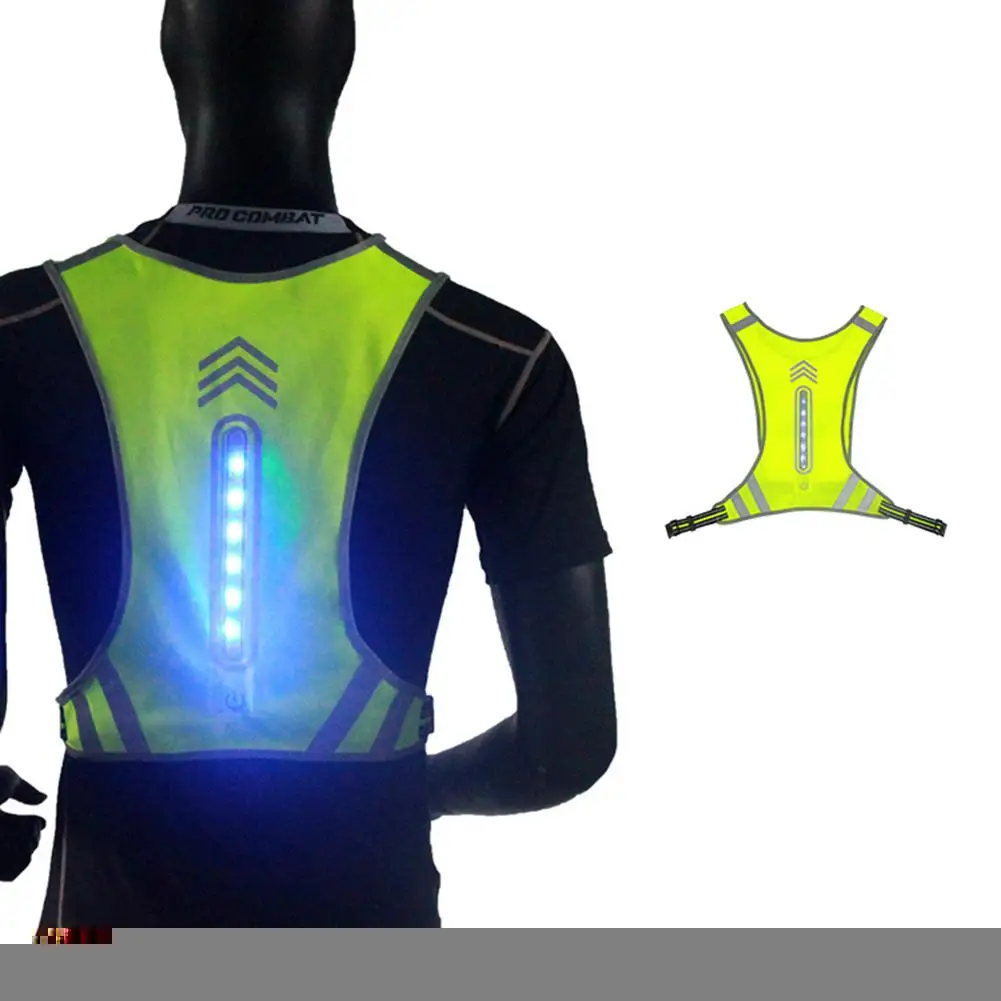 

Cycling Cycling Vest With LED Signals Wireless Security Reflective Flashing Light For Bike Riding Night Warning Guidance