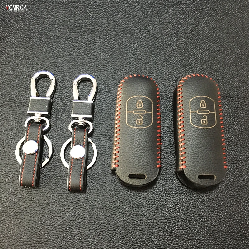 Чехол для брелка с ключом из натуральной кожи автомобиля защитный комплект Mazda cx-7