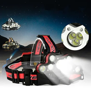 

120000LM LED Smuxi headlamp 9*t6 headlight 6 modes head light waterproof flashlight zoomable hand touch use 18650
