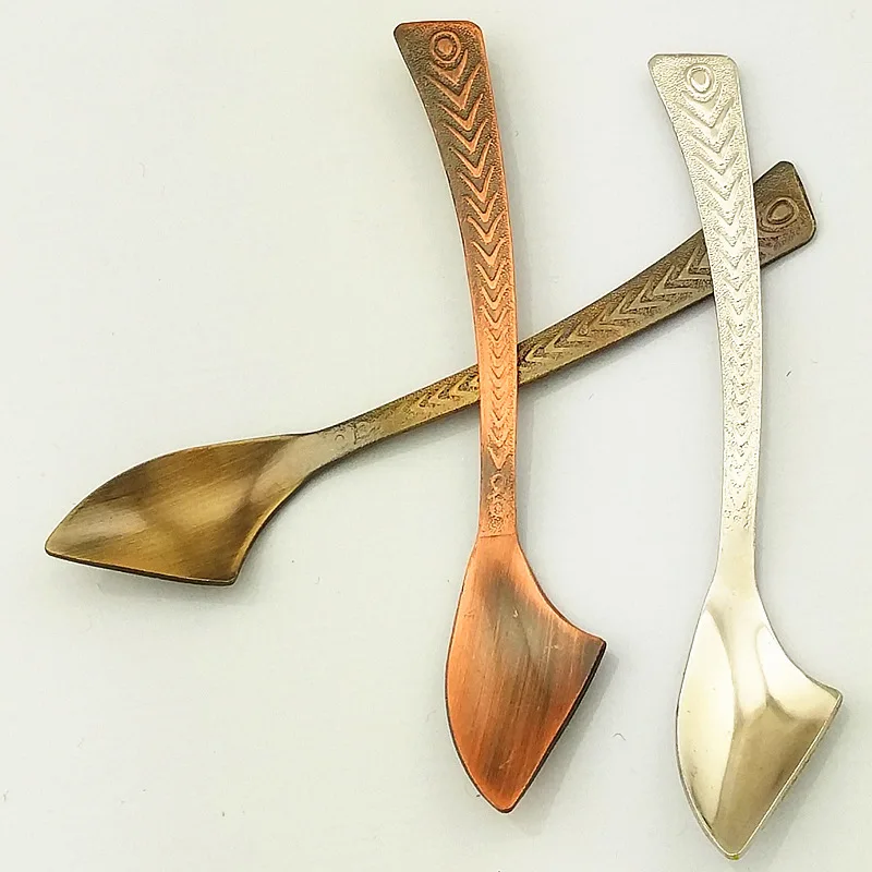 Creative tableware stainless steel Peacock tail bread butter spoon retro coffee antique spoon Grapefruit Honey Dessert Spoons