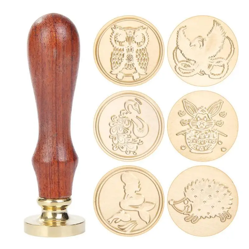 

DIY Ancient Seal Retro Wedding Wax Stamp Fashionable Customs Design Letter Envelope Crafts Home Office Essential Supplies