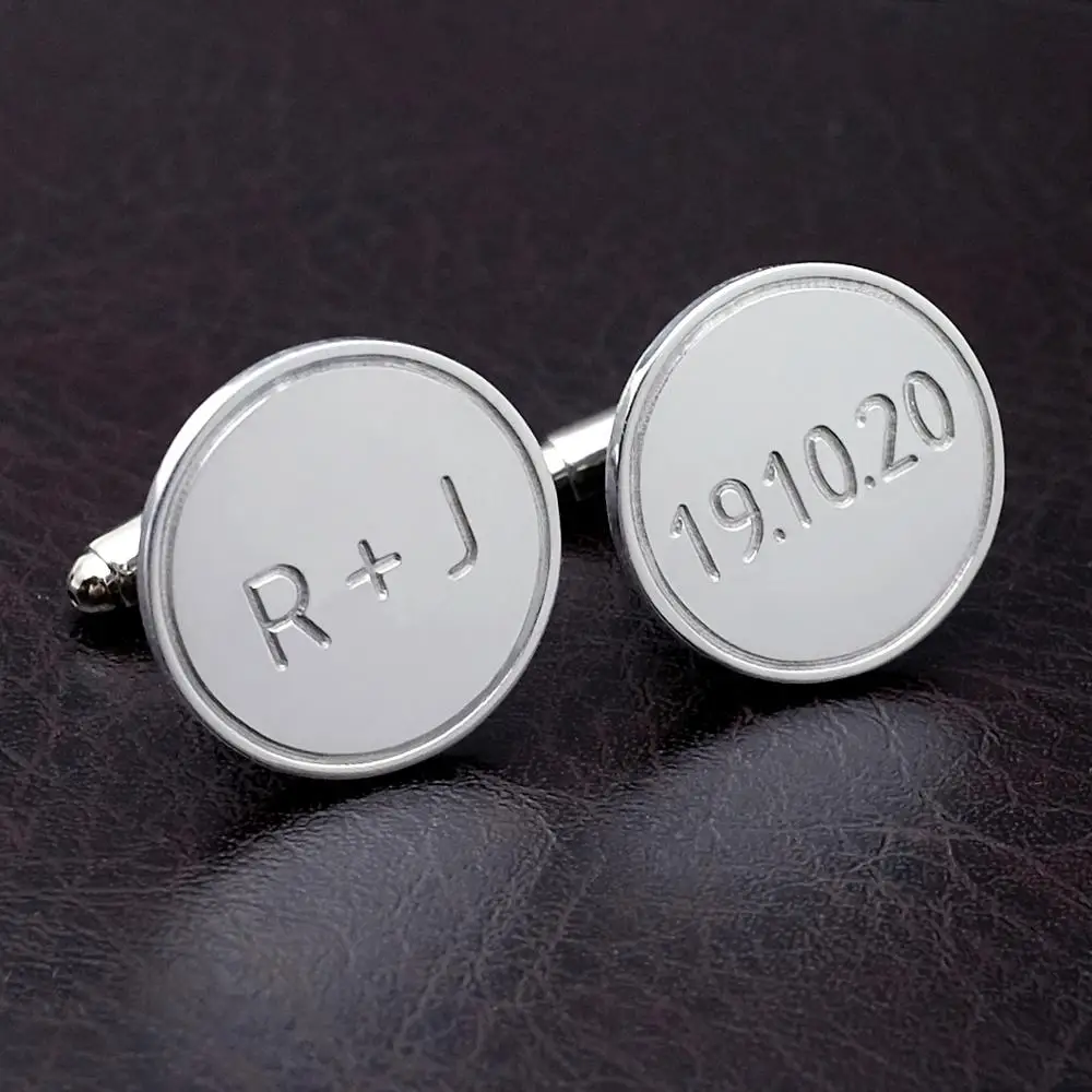 

Personalized Wedding Cufflinks Groom Wedding Cufflinks Engraved Cuff Links Anniversary Gift for Husband Wedding Gift for Him