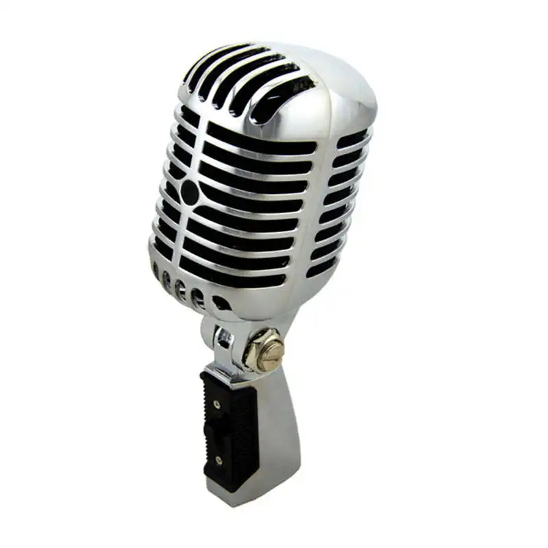 Professional Wired Vintage Classic Microphone Good Quality Dynamic Moving Coil Mike Deluxe Metal Vocal Old Style Ktv Mic | Электроника