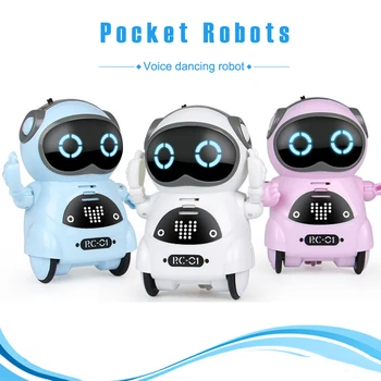 

Pocket Robot Mini Robot Toys Gift Talking Interactive Dialogue Voice Recognition Record Singing Dancing Smart Robot Hot