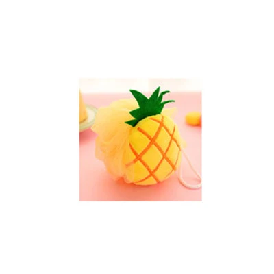 Pineapple Круглая щетка для чистки фруктов мяч для ванной прекрасный фланелевый фруктовый банный цветок пенящаяся сетчатая веревка может висеть мочалка - Цвет: Pineapple